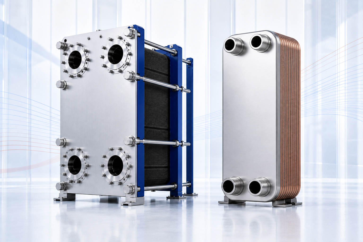 CHENHE gasketed and brazed plate heat exchangers manufactured in China
